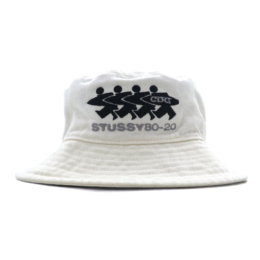 CDG ( COMME des GARCONS ) × STUSSY キャンバス バケットハット L/XL クリーム CDG CANVAS BUCKET HAT 332104