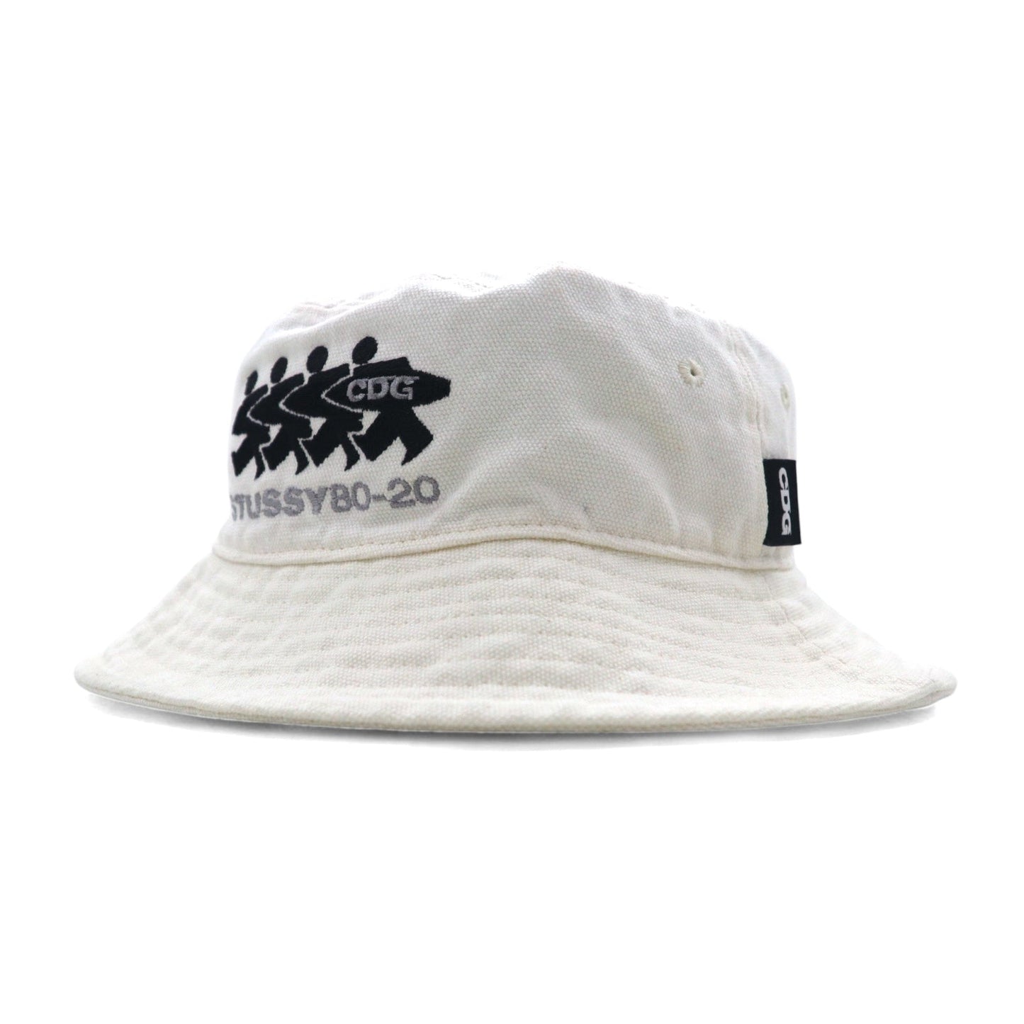 CDG ( COMME des GARCONS ) × STUSSY キャンバス バケットハット L/XL クリーム CDG CANVAS BUCKET HAT 332104