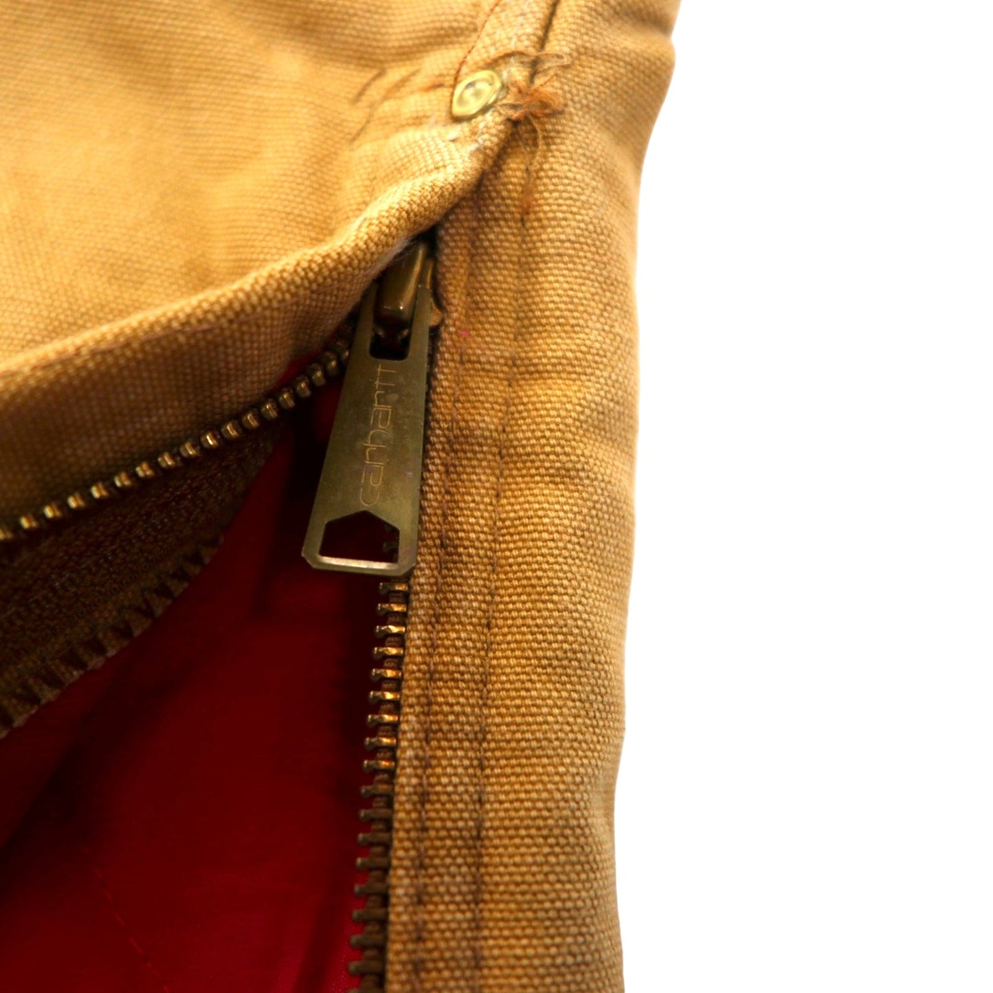 carhartt USA製 80年代 ダブルニー ダック オーバーオール 44 ベージュ コットン 裏地キルティング 星タグ RUGGED FLEX RIGBY BIB OVERALLS 6FBQZ