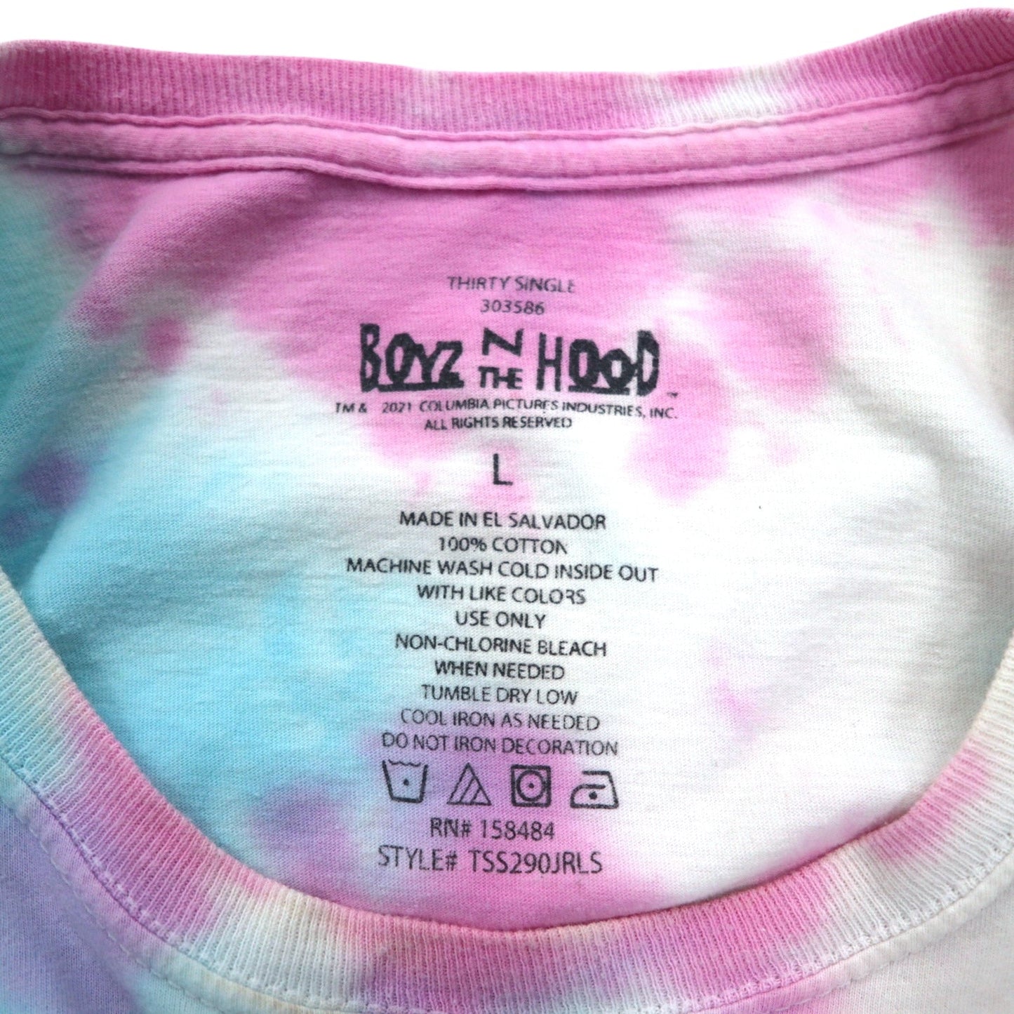 BOYZ N THE HOOD 90年代 ムービー ICE CUBE ヒップホップ ロングスリーブTシャツ ロンT L タイダイ N.W.A.