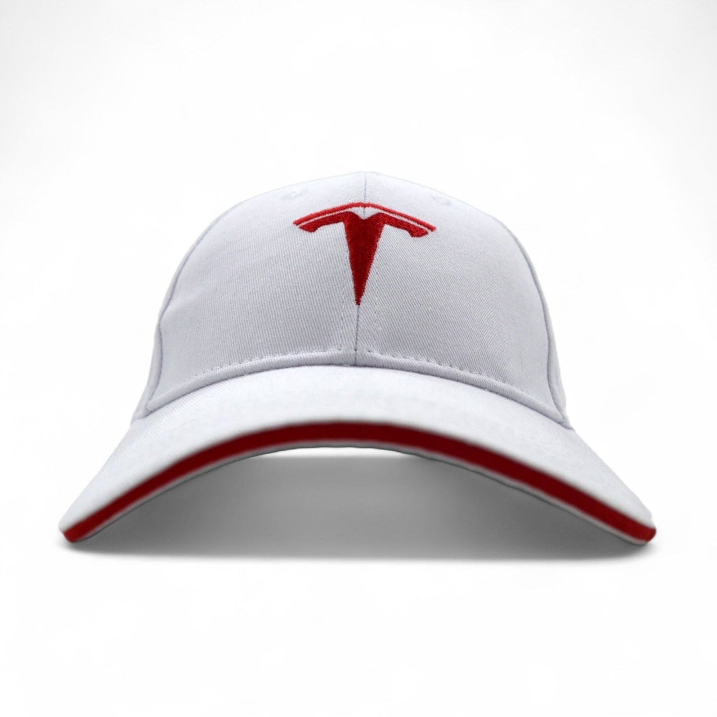 TESLA 6パネルキャップ 58cm ベルト ホワイト コットン