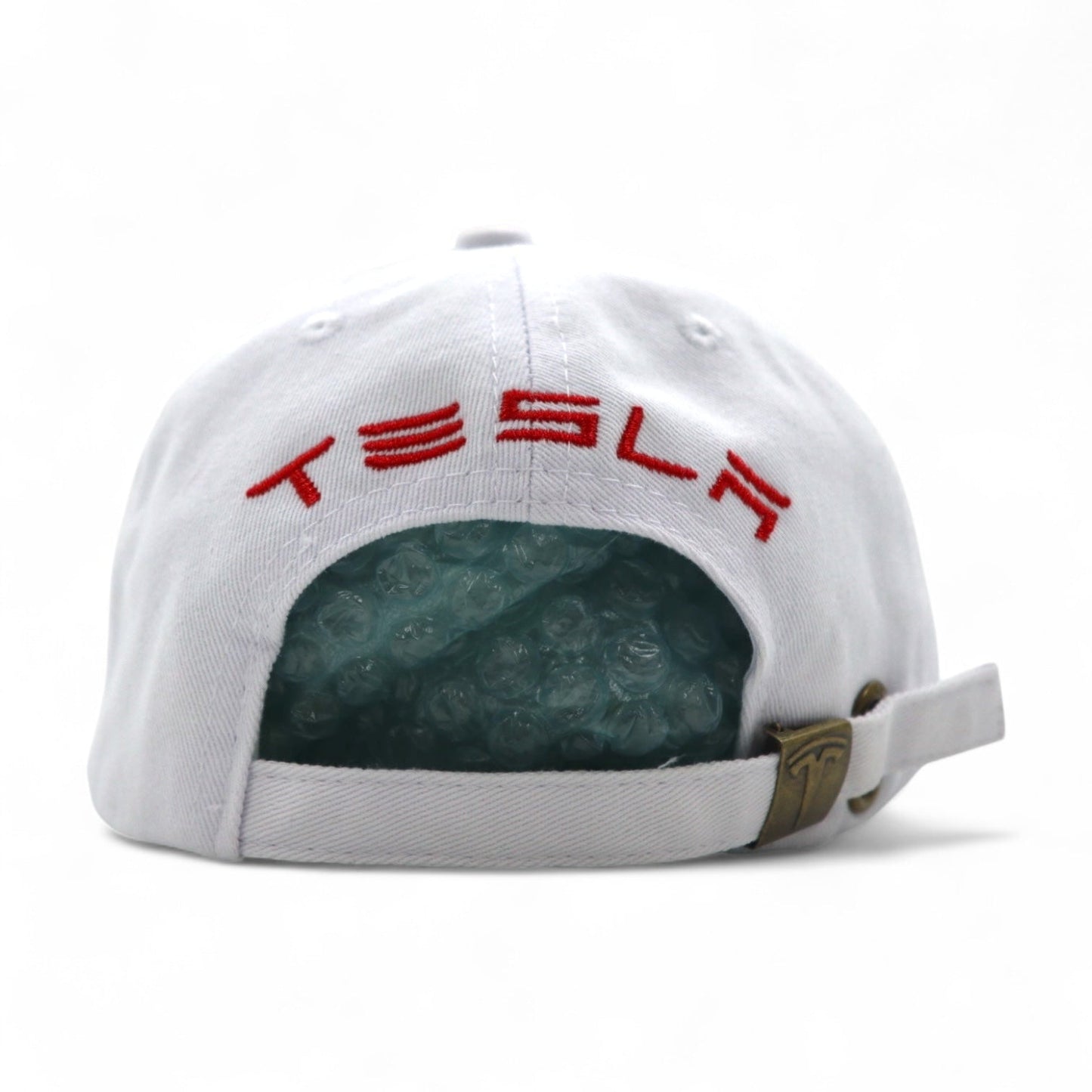 TESLA 6パネルキャップ 58cm ベルト ホワイト コットン