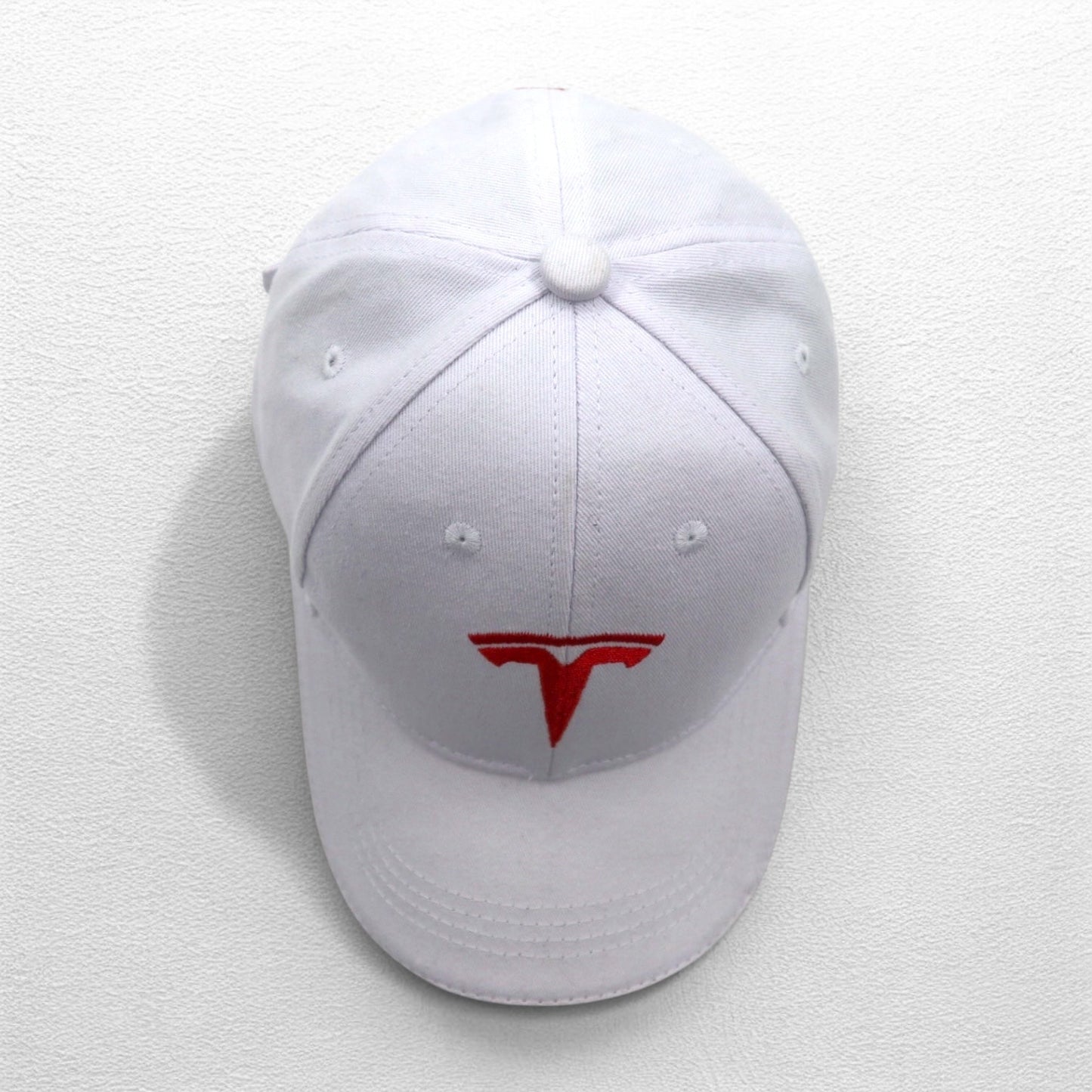TESLA 6パネルキャップ 58cm ベルト ホワイト コットン