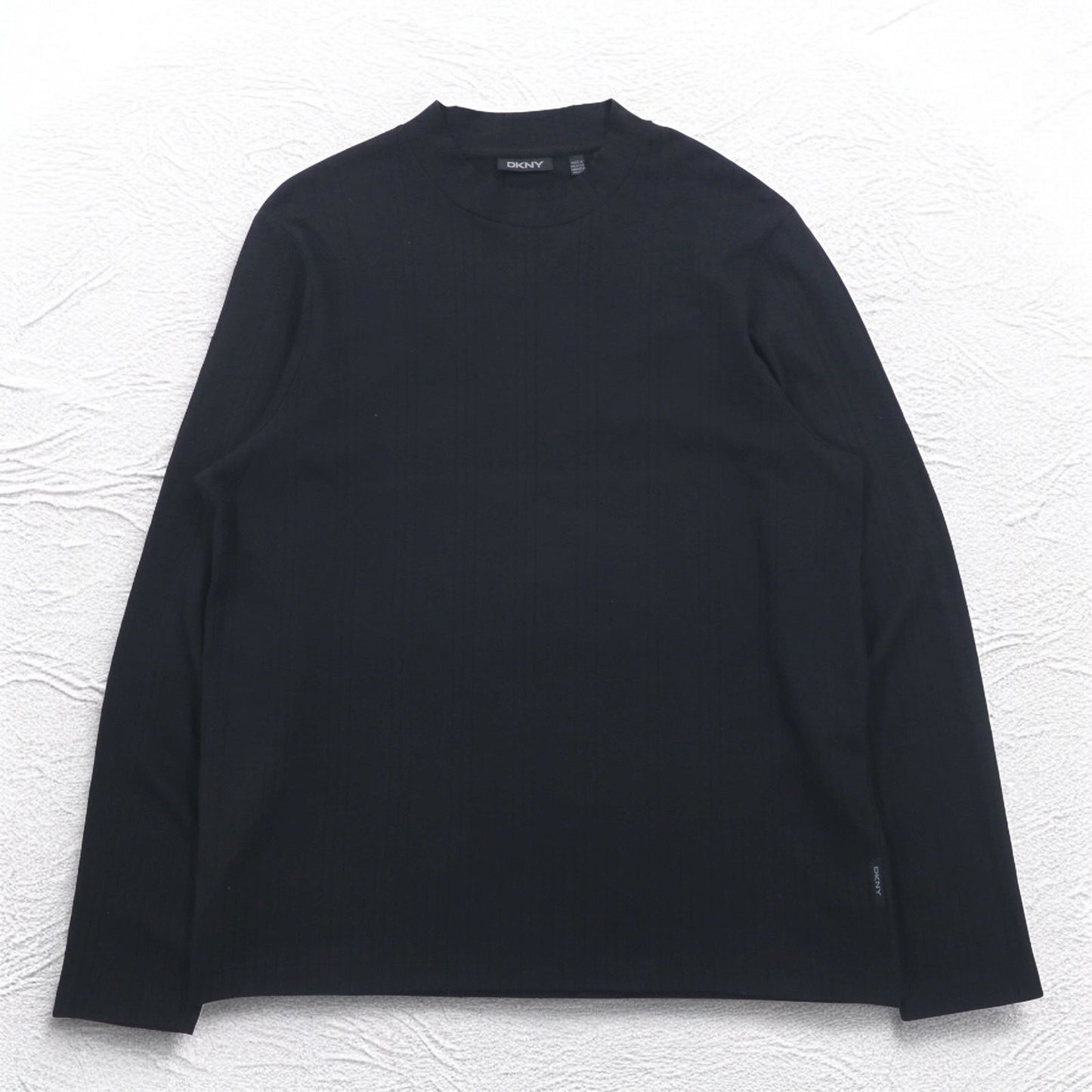 DKNY ボトルネック ロングスリーブTシャツ ロンT L ブラック コットン