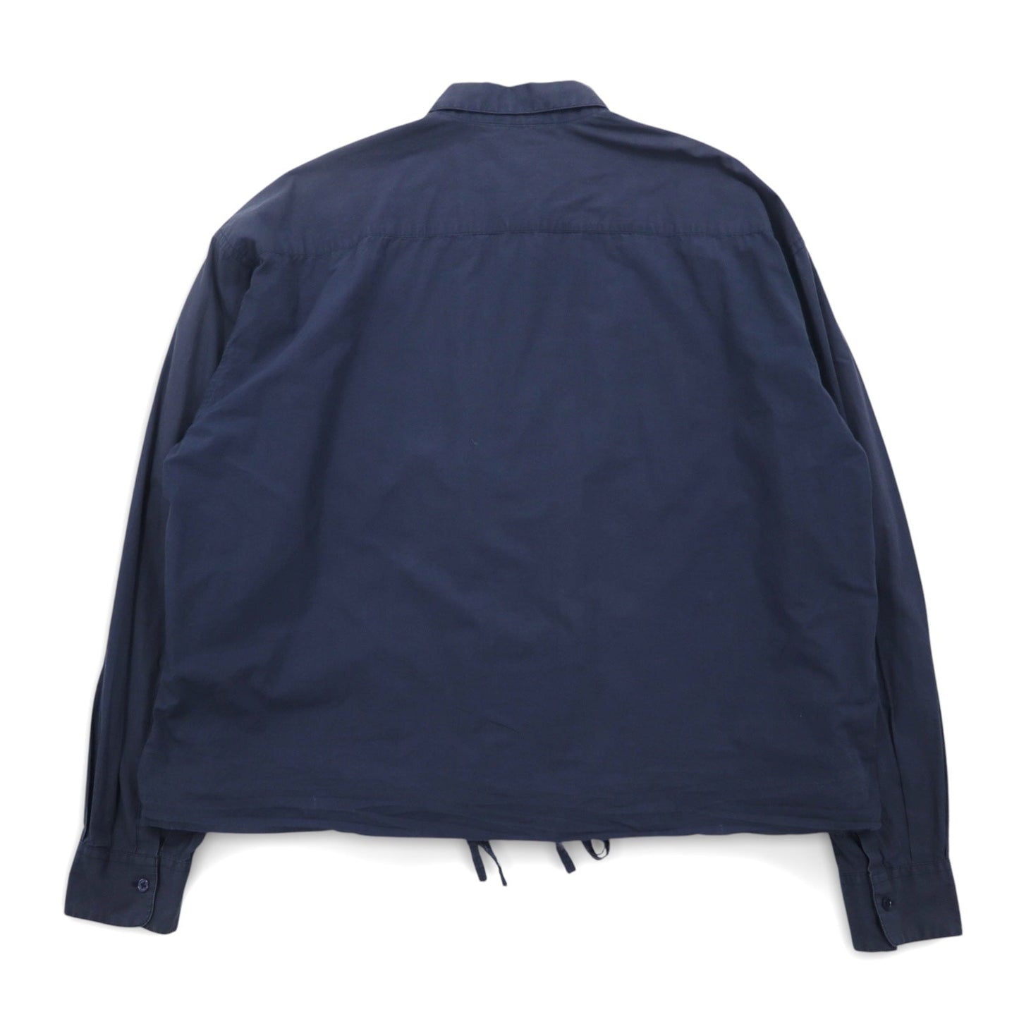 UNUSED ドローコード シャツ XL ネイビー コットン 日本製