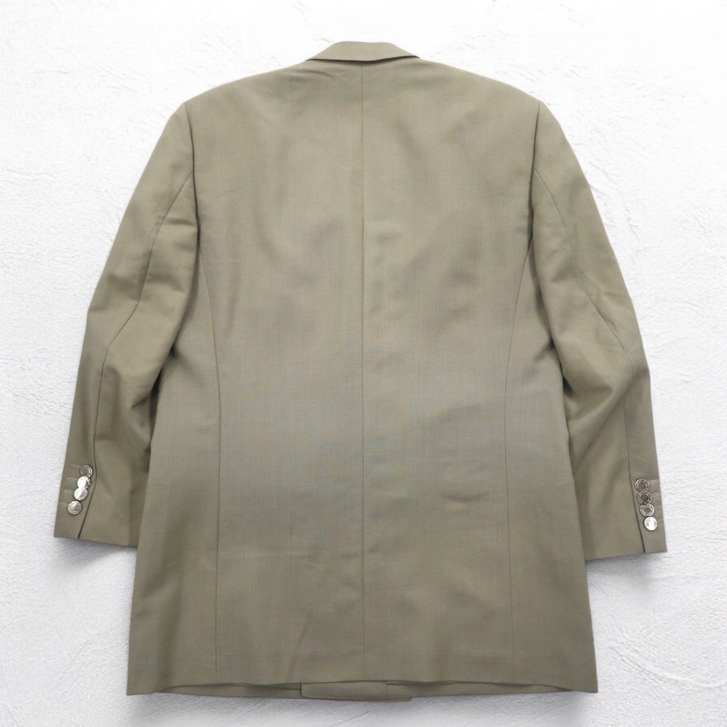 GIVENCHY 80年代 オールド ダブル テーラードジャケット ブレザー M ベージュ ウール メタルボタン 日本製