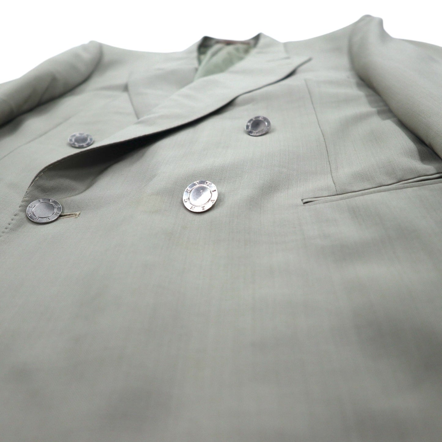 GIVENCHY 80年代 オールド ダブル テーラードジャケット ブレザー M ベージュ ウール メタルボタン 日本製