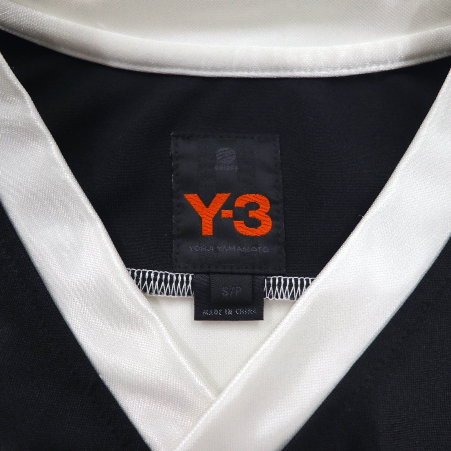 Y-3 ( YOHJI YAMAMOTO × adidas ) ゲームシャツ S ブラック ホワイト サテン ポリエステル ユニフォーム