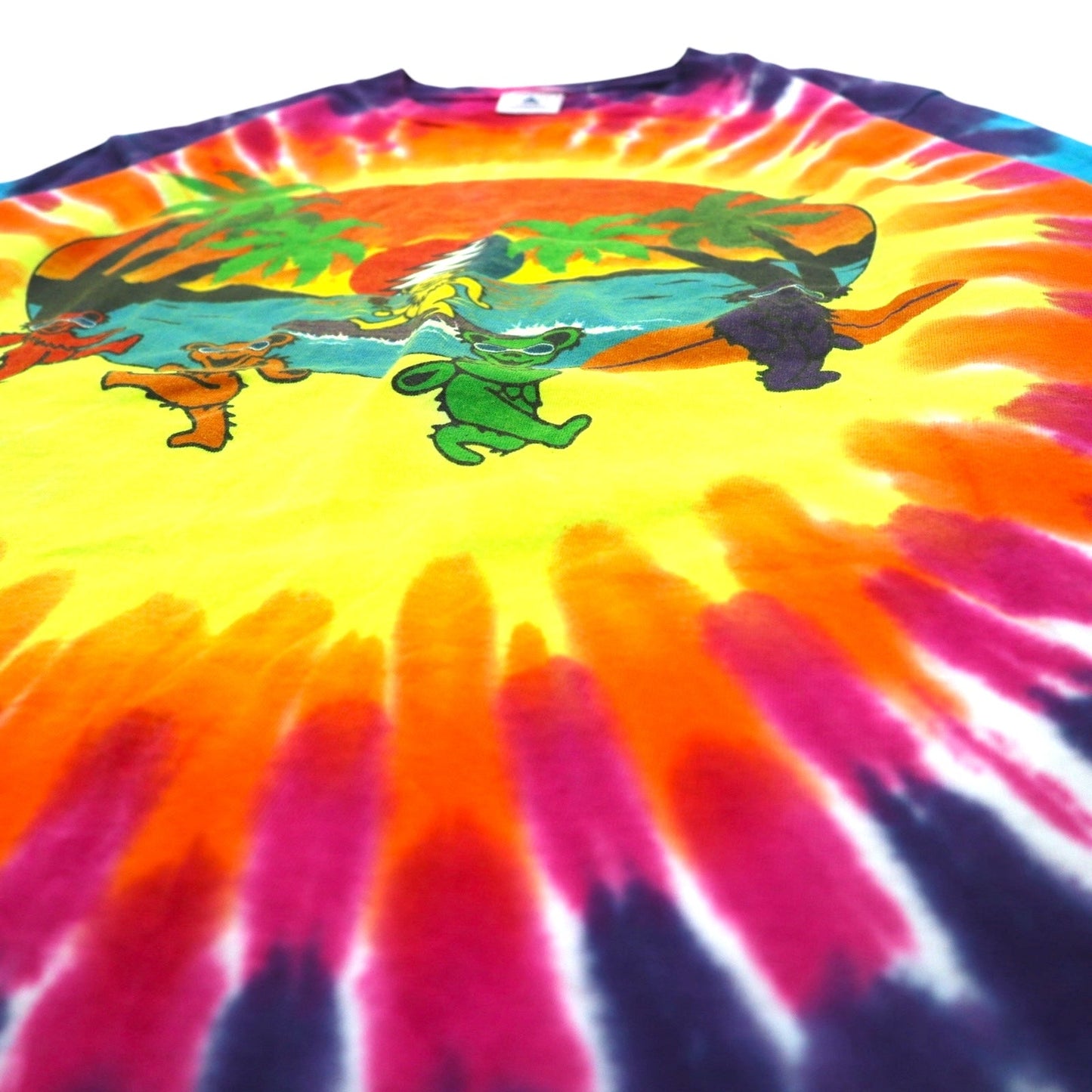 GRATEFUL DEAD ダンシングベア タイダイ ロングスリーブTシャツ ロンT M マルチカラー DELTAボディ グレートフルデッド