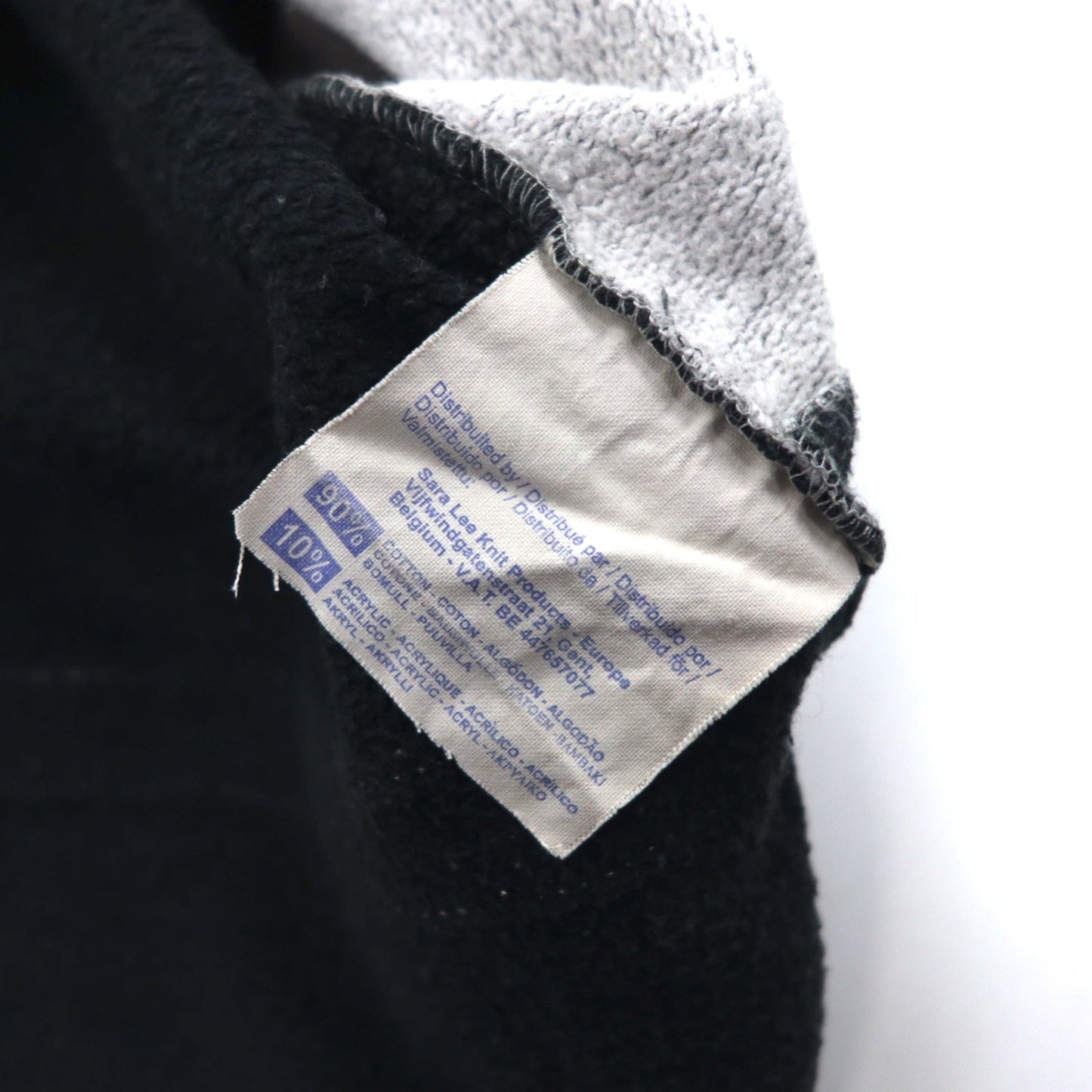 Champion USA 90年代 イタリア製 ハーフジップ レイヤード スウェット XL グレー コットン スクリプトロゴ ワッペン