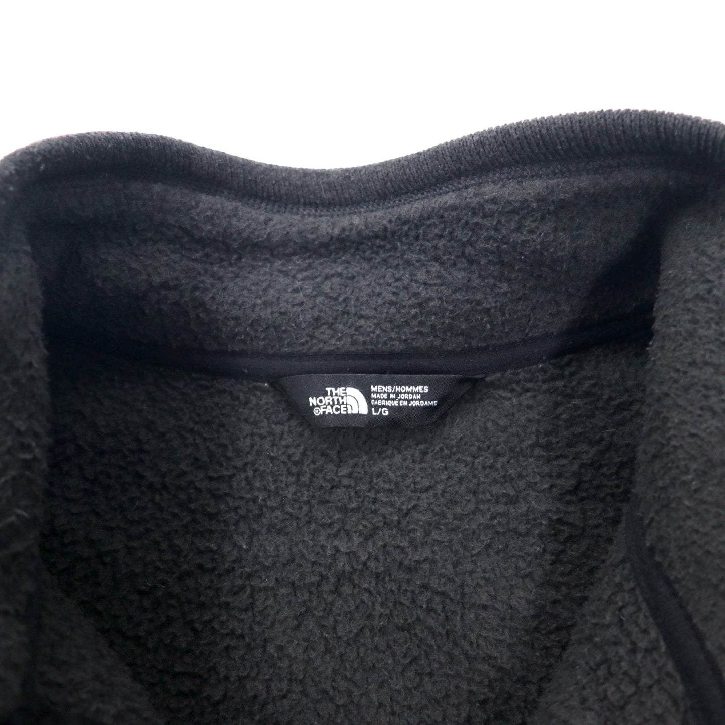 THE NORTH FACE フルジップ フリースジャケット L グレー ポリエステル ロゴ刺繍