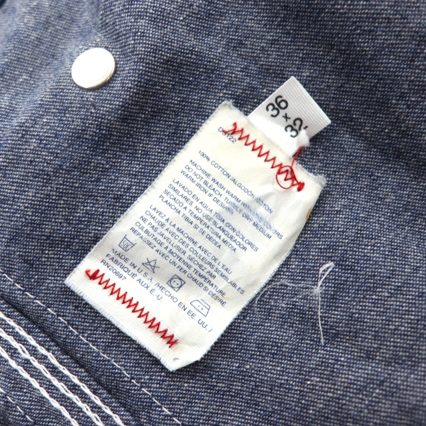 Dickies 90年代 USA製 デニム ペインター オーバーオール XL インディゴ ブルー