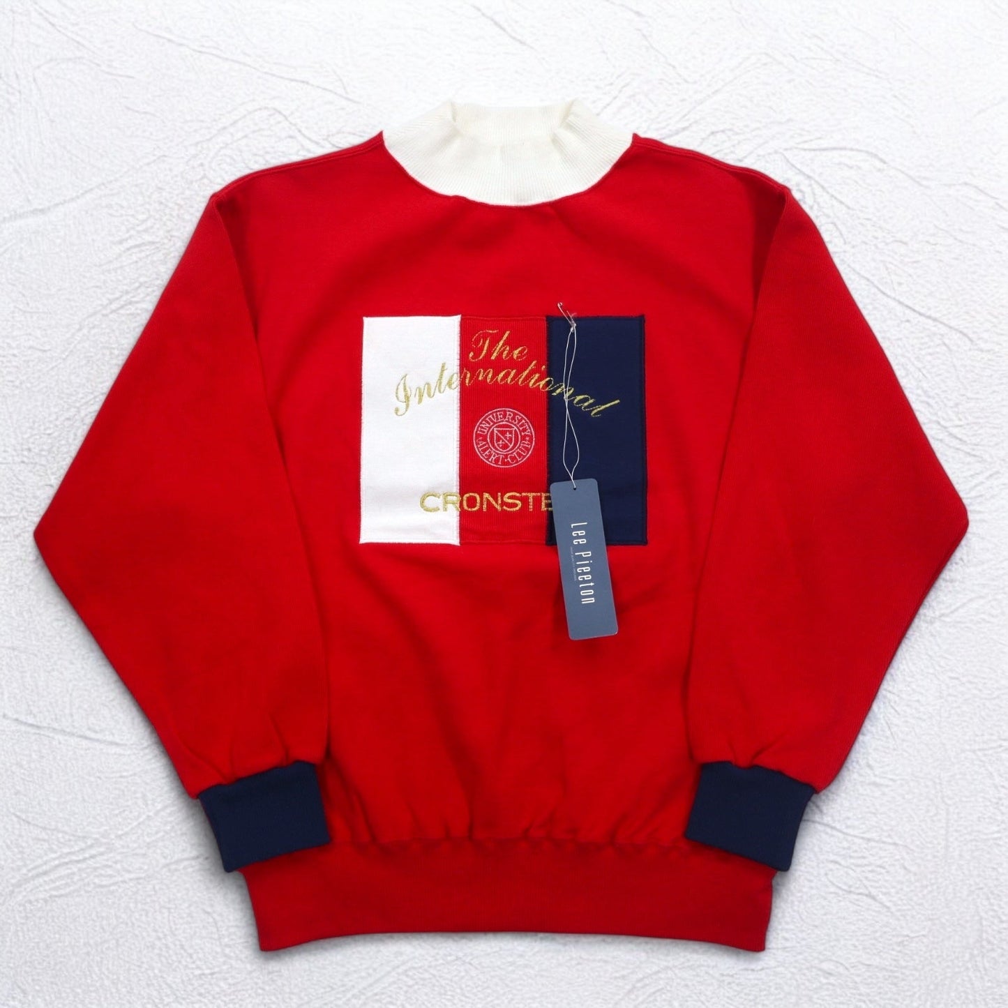 Vintage 90s Japan Made Retro Sweatshirt 90年代 Lee Pieeton ハイネック スウェット FREE レトロ 日本製 未使用品