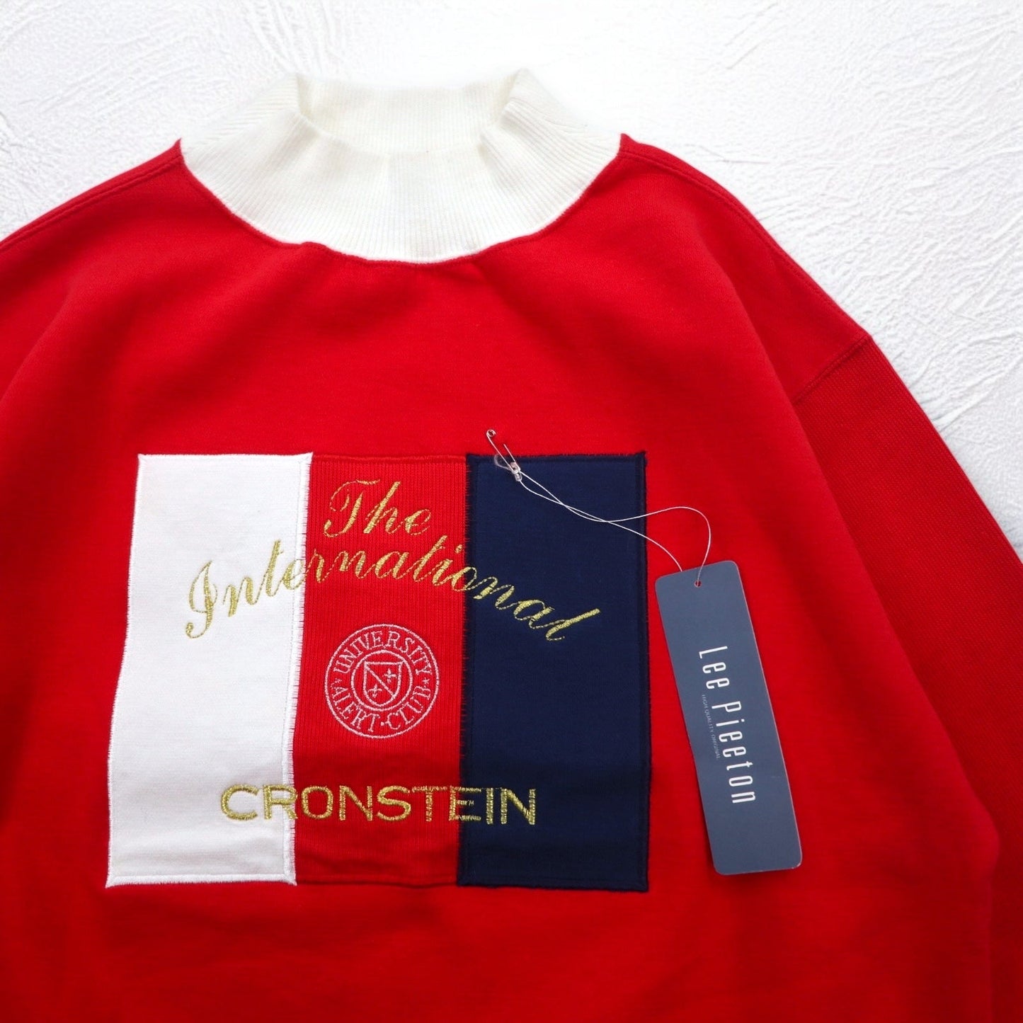Vintage 90s Japan Made Retro Sweatshirt 90年代 Lee Pieeton ハイネック スウェット FREE レトロ 日本製 未使用品