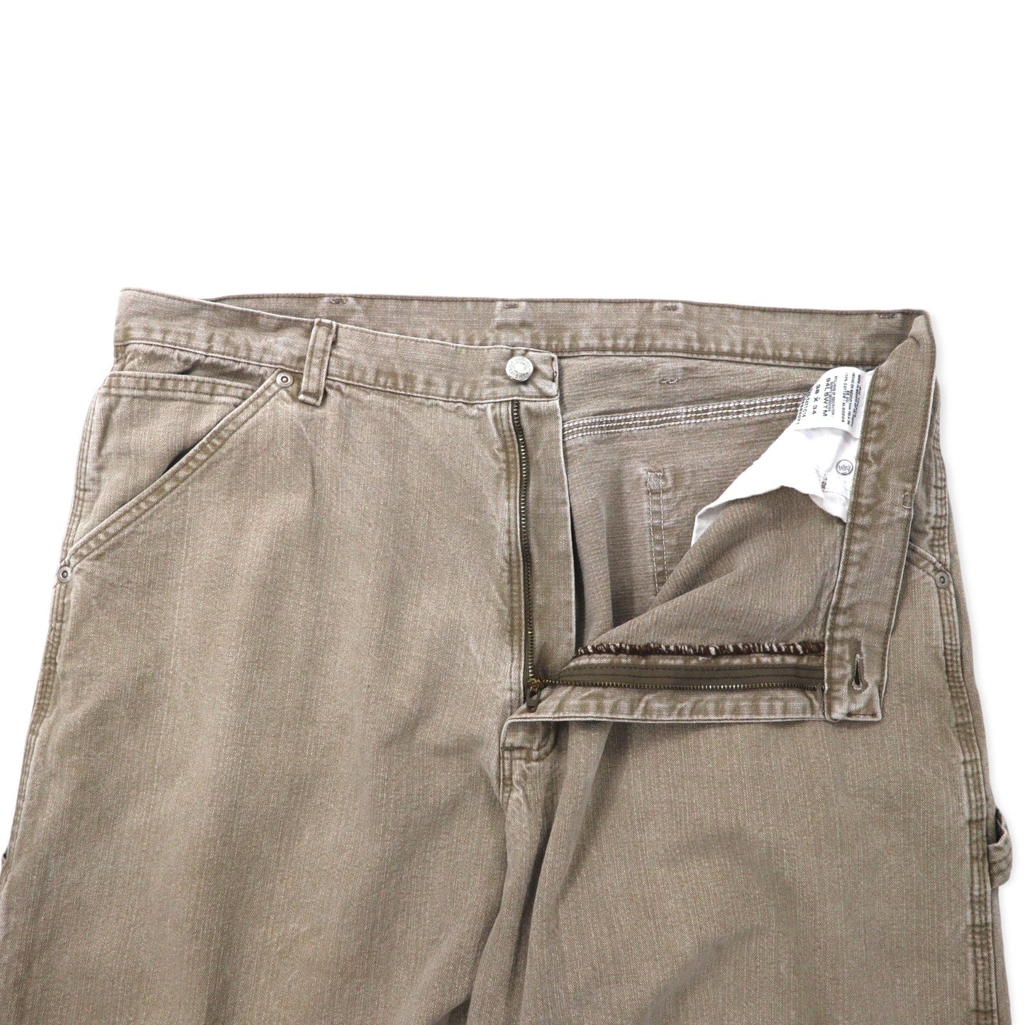 Wrangler バギー デニムパンツ ペインターパンツ 38 カーキ コットン 94LSWTM メキシコ製