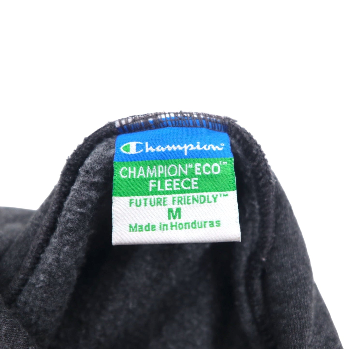 CHAMPION ECO FLEECE カレッジプリント プルオーバー パーカー M グレー コットン AKRON アーチロゴ 裏起毛