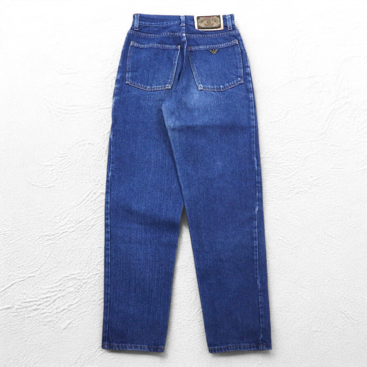 ARMANI JEANS イタリア製 90年代 テーパード デニムパンツ S インディゴ ブルー