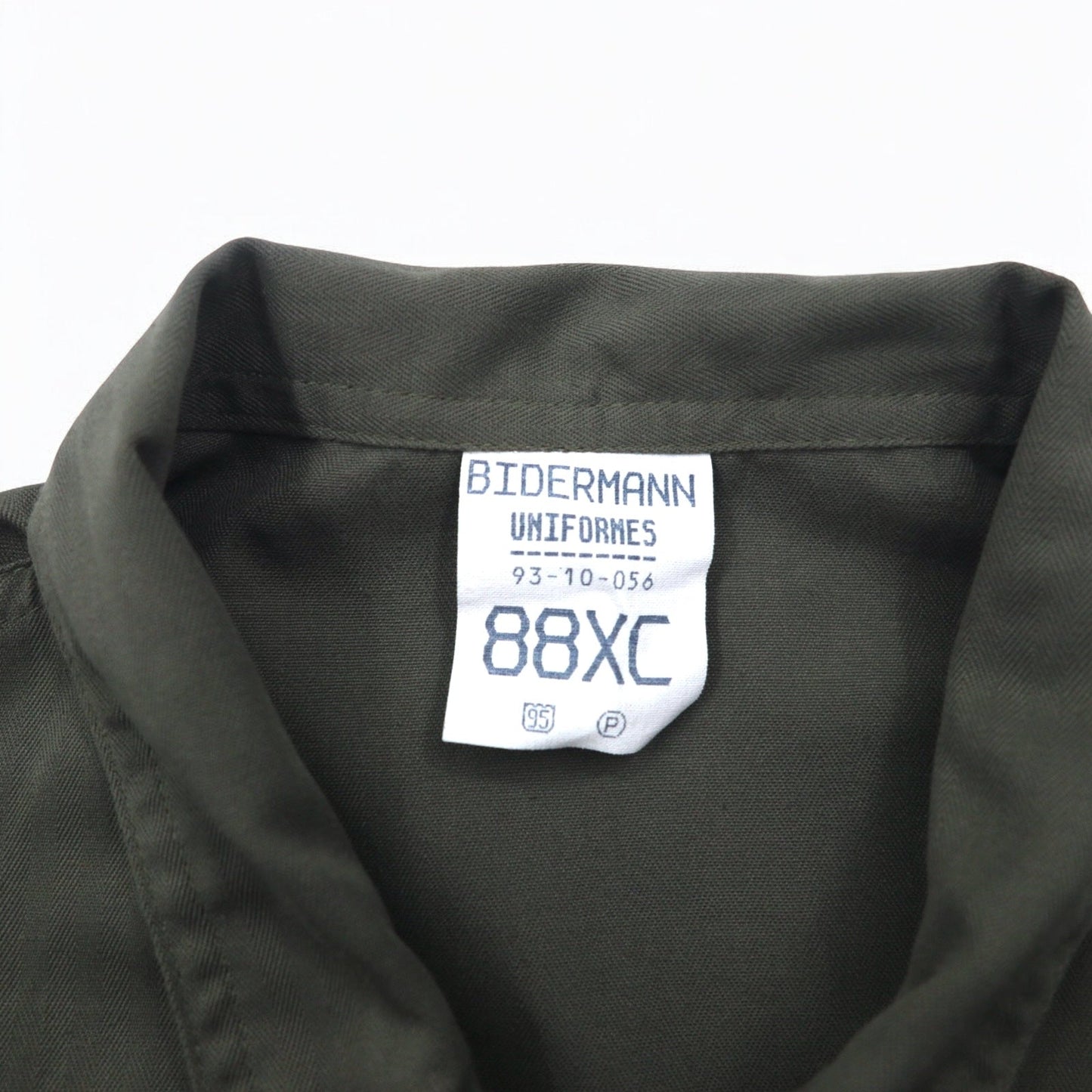 Vintage 90s French Military BIDERMANN UNIFORMES フランス空軍 フライトスーツ オールインワン ツナギ S カーキ ヘリンボーン ミリタリー 93-10-056