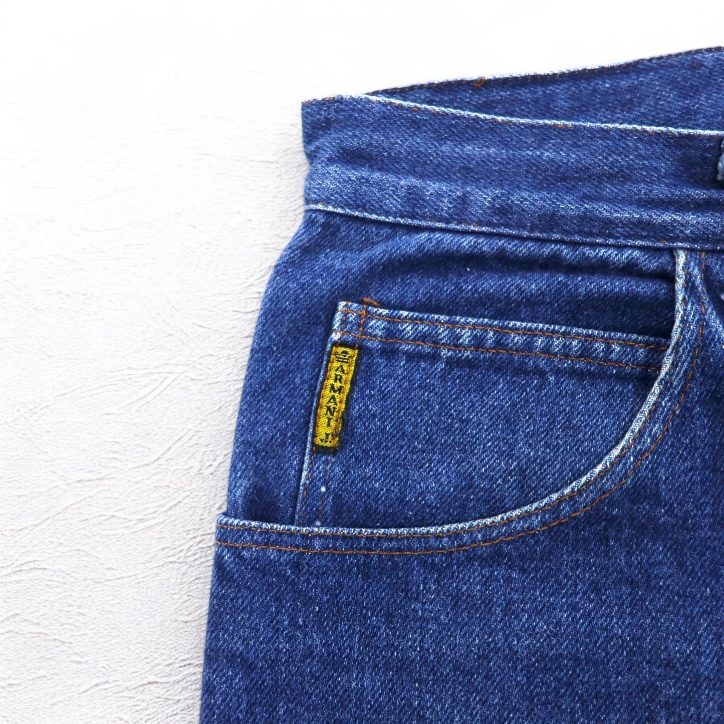 ARMANI JEANS イタリア製 90年代 テーパード デニムパンツ S インディゴ ブルー