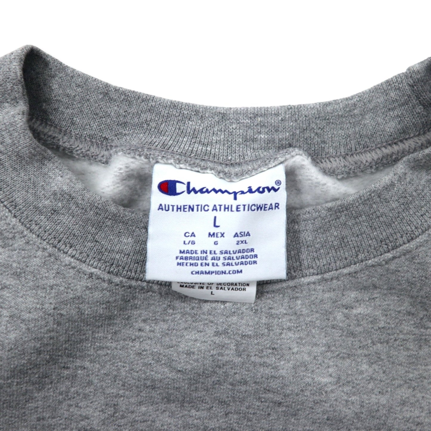 Champion カレッジ プリント スウェット 2XL グレー コットン 裏起毛 NCAA K-STATE DAD ビッグサイズ エルサルバドル製