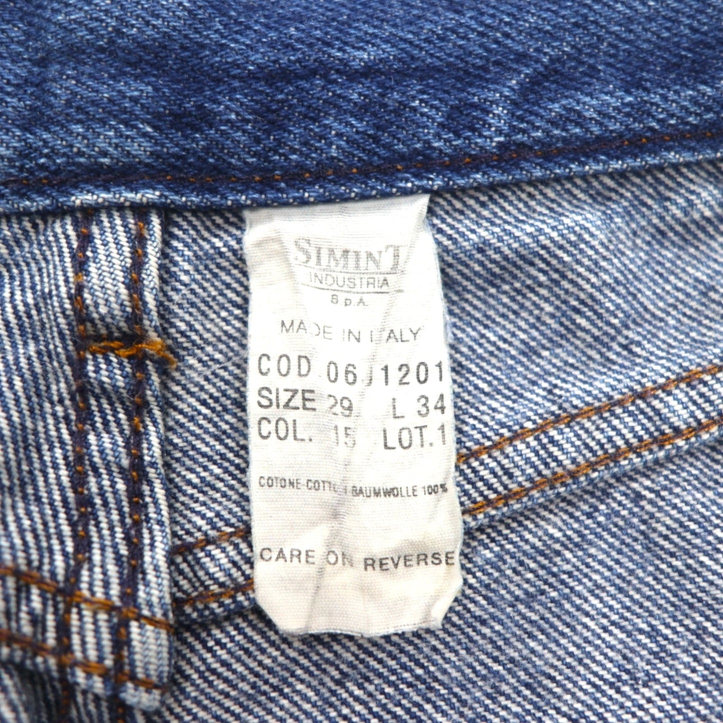 ARMANI JEANS イタリア製 90年代 テーパード デニムパンツ S インディゴ ブルー