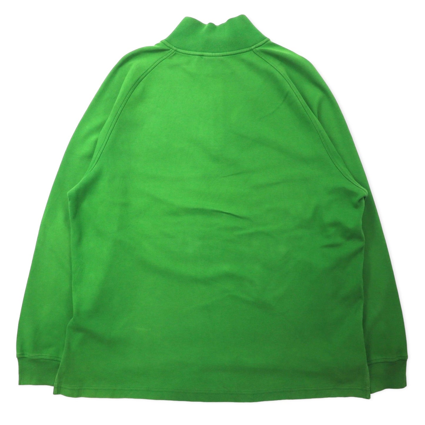 LACOSTE ハーフジップ スウェット 9 グリーン コットン ワンポイントロゴ 5191L ビッグサイズ ペルー製