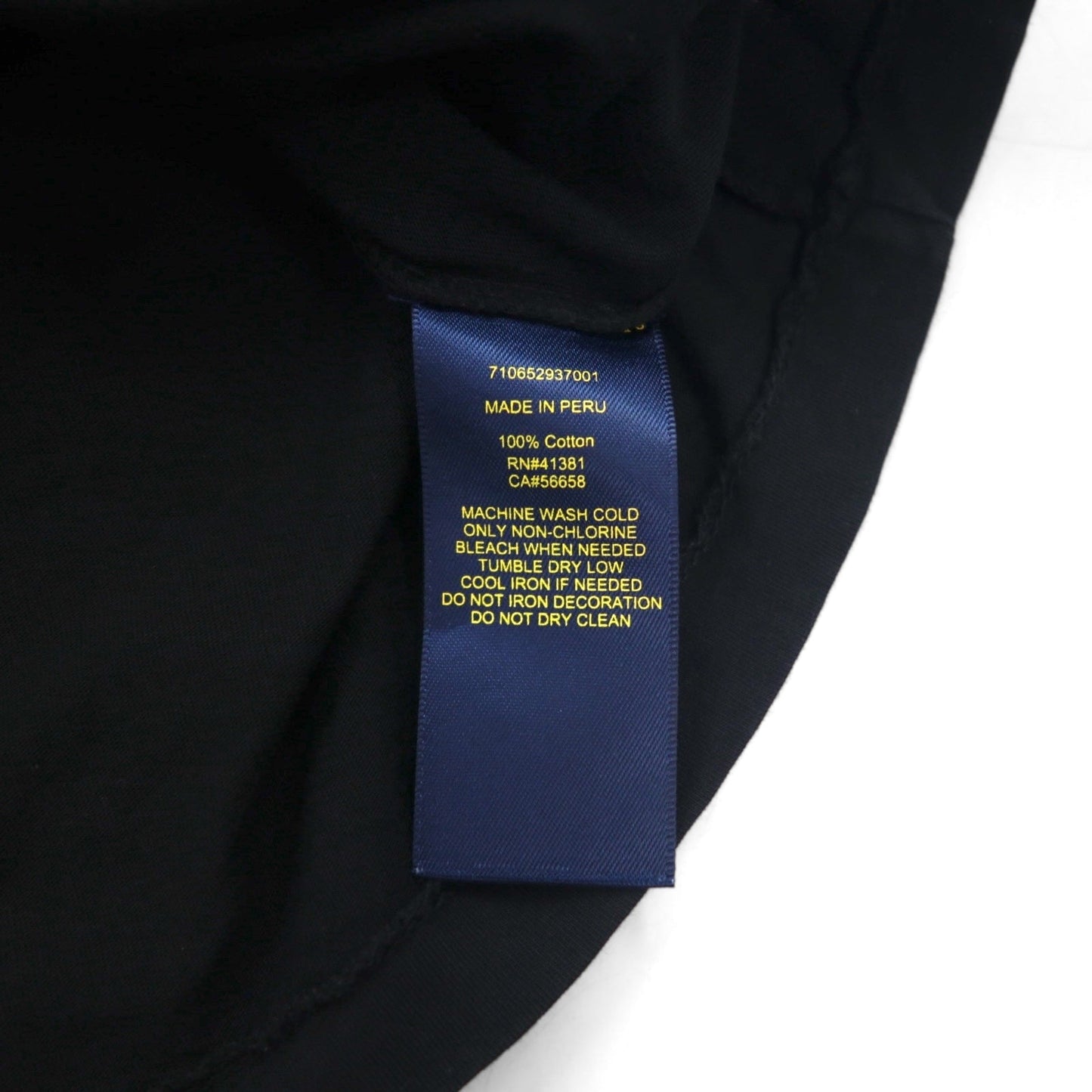 POLO RALPH LAUREN Tシャツ S ブラック コットン LAS VEGAS プリント ペルー製