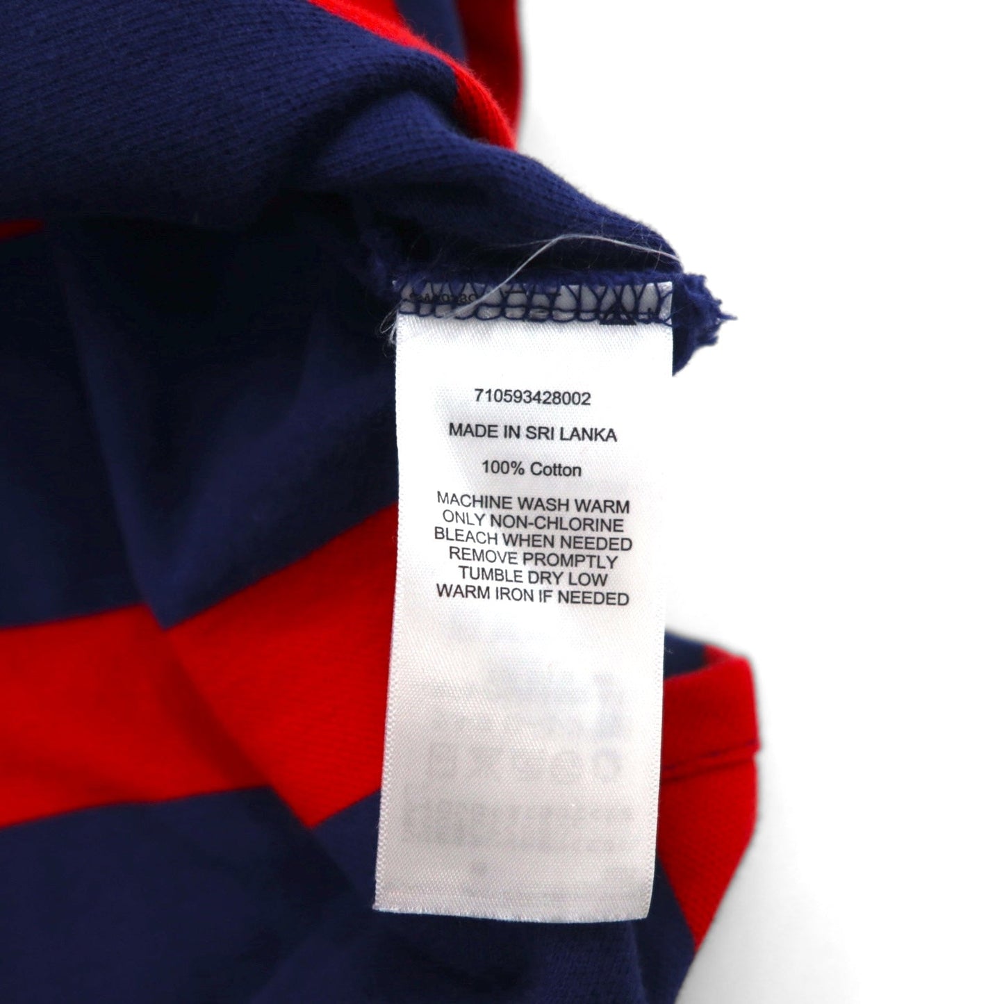 POLO RALPH LAUREN ボーダー ポロシャツ S ネイビー レッド 鹿の子 CUSTOM FIT スモールポニー刺繍