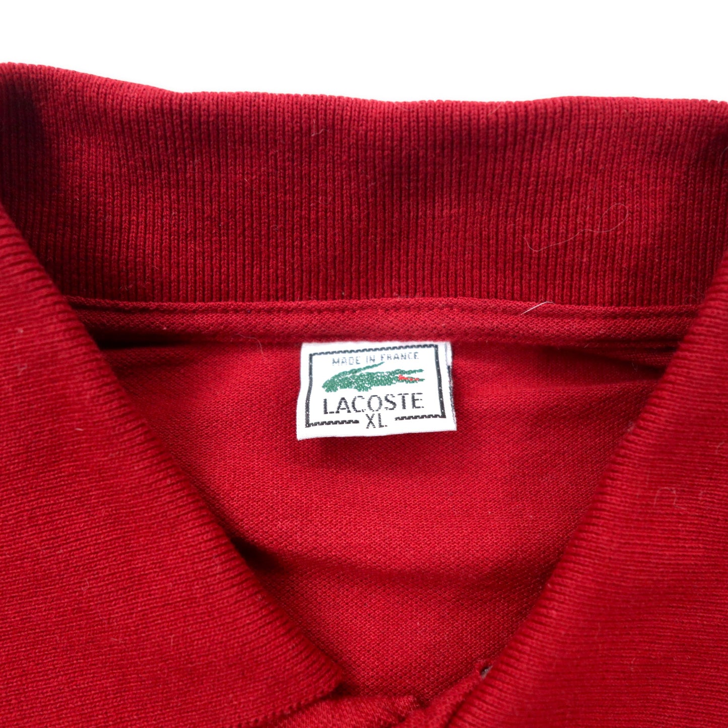 LACOSTE フランス製 80年代 ポロシャツ XL ボルドー コットン ワンポイントロゴ
