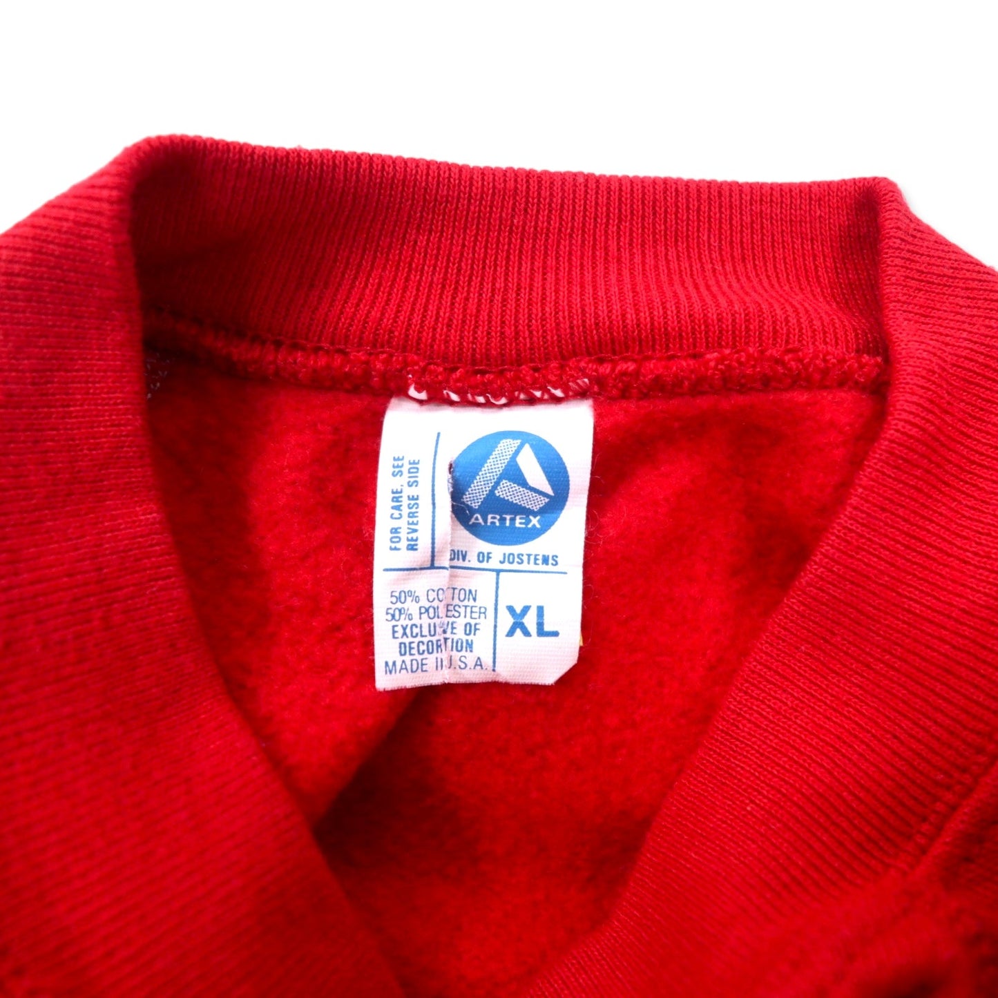 ARTEX USA製 90年代 プリント スウェット XL レッド コットン 裏起毛 DESERT STORM