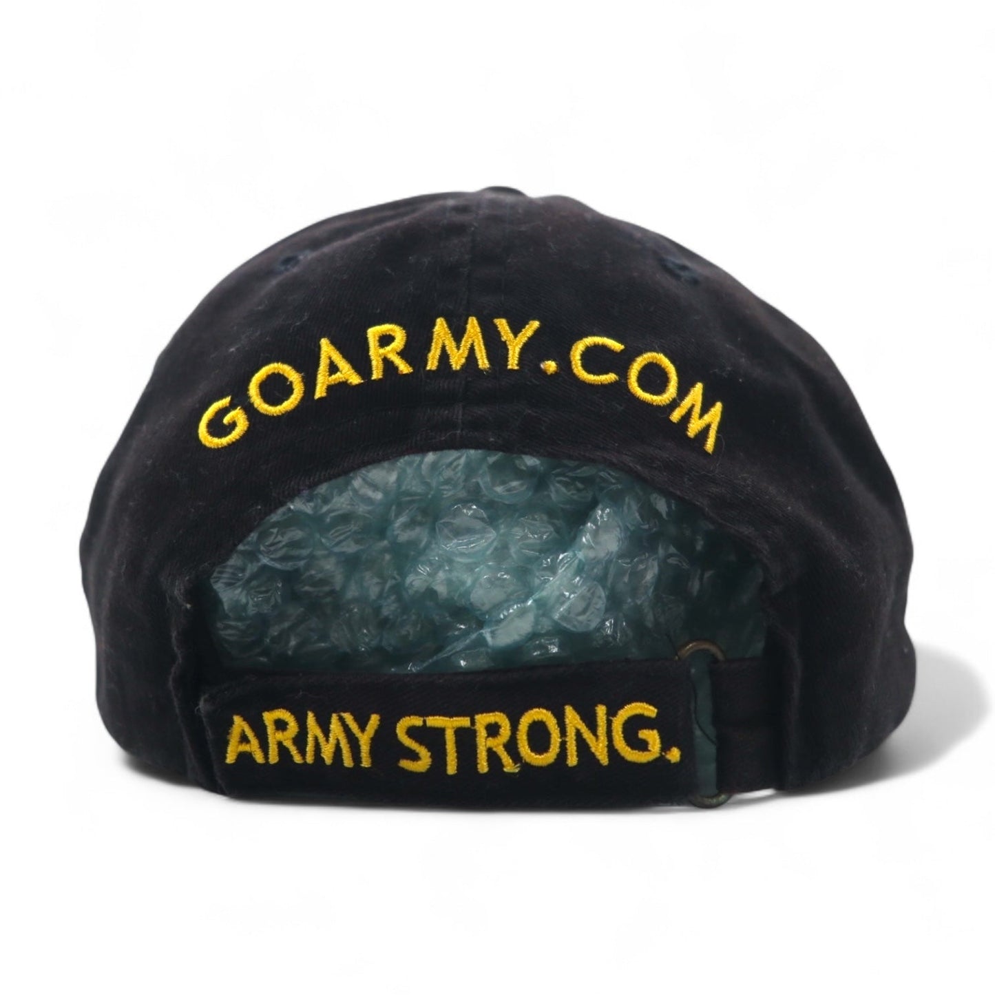 U.S.ARMY 米軍 バイカラー 6パネルキャップ FREE マジックテープ ブラック イエロー コットン