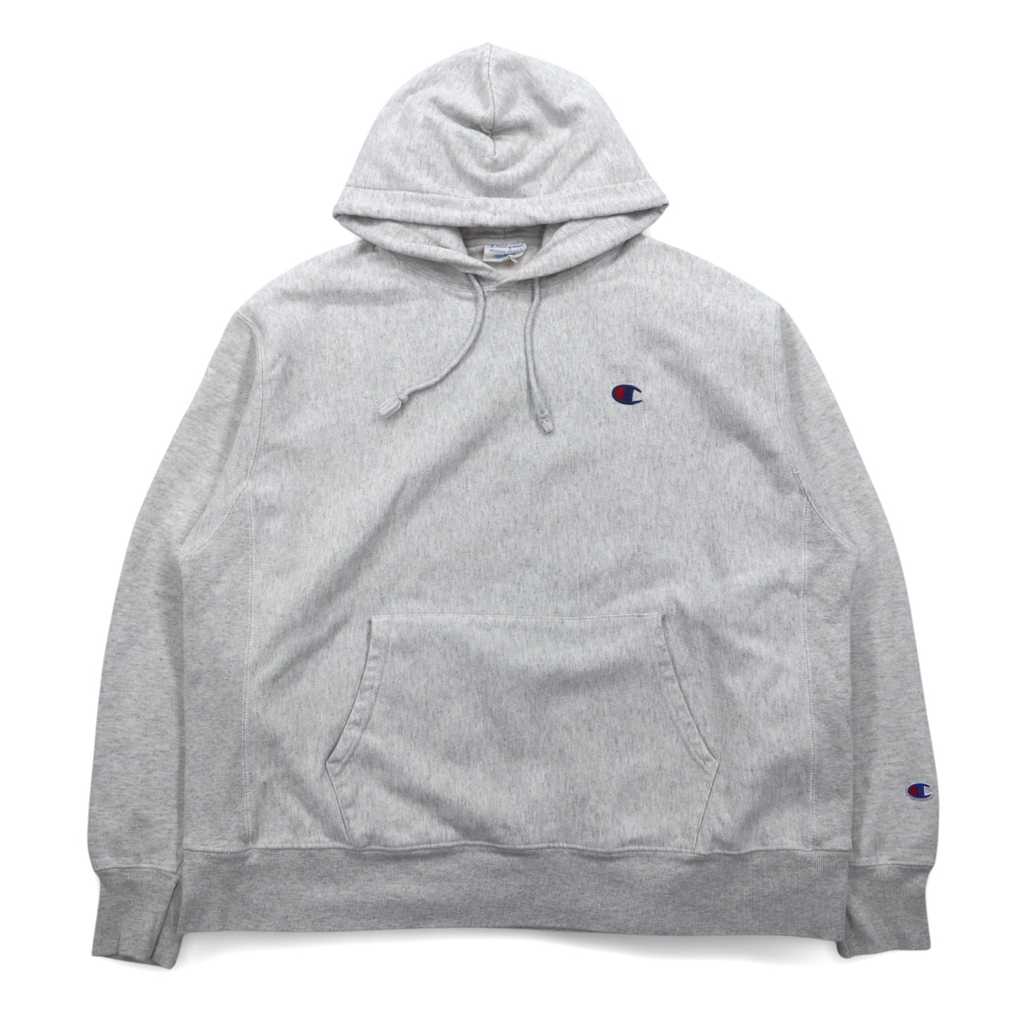Champion ビッグサイズ リバースウィーブ REVERSE WEAVE プルオーバーパーカー 3XL グレー 青単タグ 復刻 ホンジュラス製