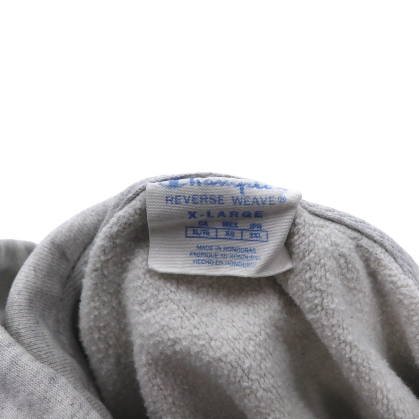 Champion ビッグサイズ リバースウィーブ REVERSE WEAVE プルオーバーパーカー 3XL グレー 青単タグ 復刻 ホンジュラス製