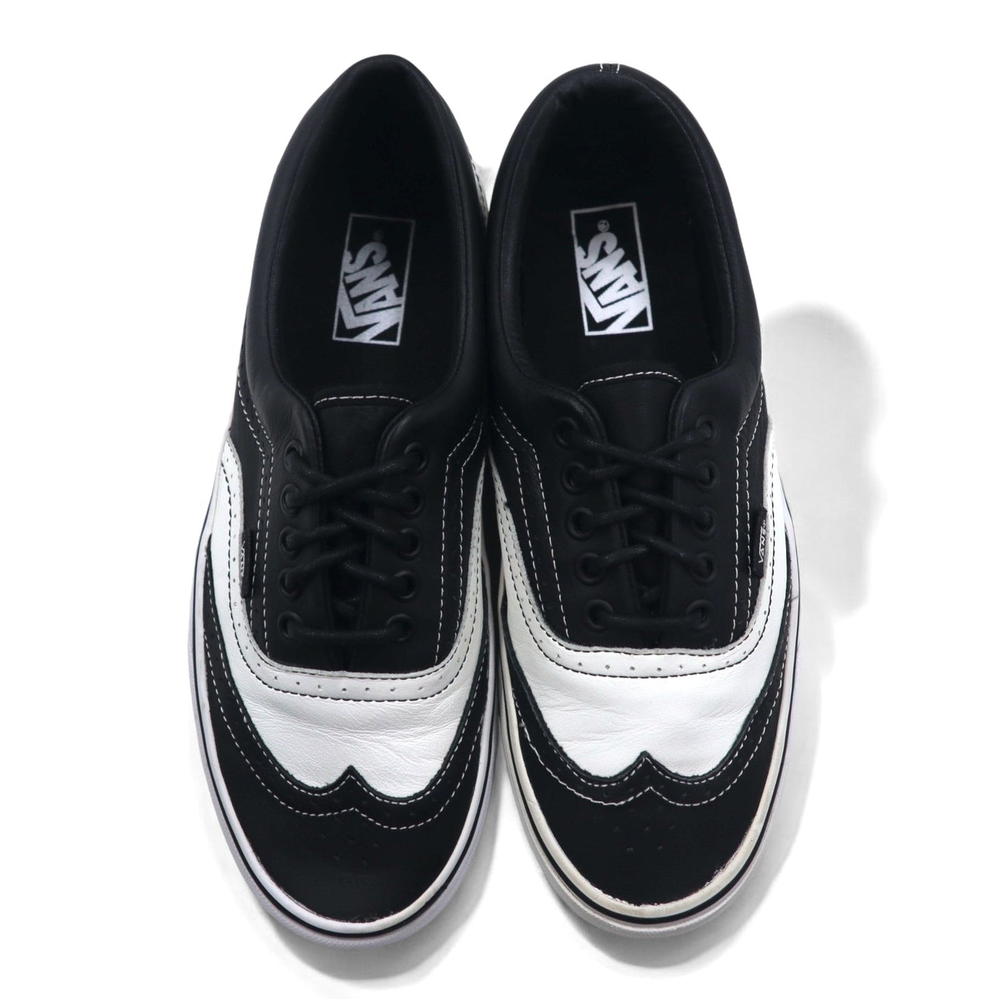VANS VAULT エラ ウィングチップ ERA WINGTIP レザー スニーカー 26.5cm ブラック ホワイト
