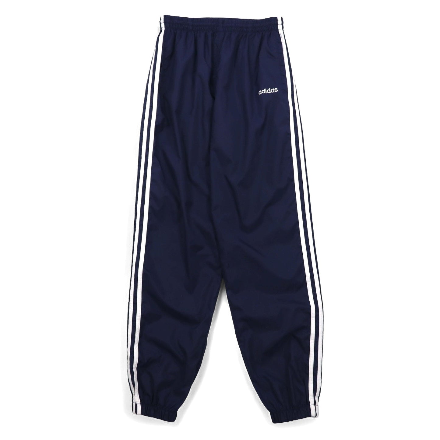 adidas 90年代 万国旗タグ ナイロン トラックパンツ ジャージ XL ネイビー 3ストライプ 裾ジップ スリット