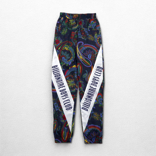 BILLIONAIRE BOYS CLUB トラックパンツ BB WIND PANTS S ネイビー 総柄 ペイズリー 881-6106