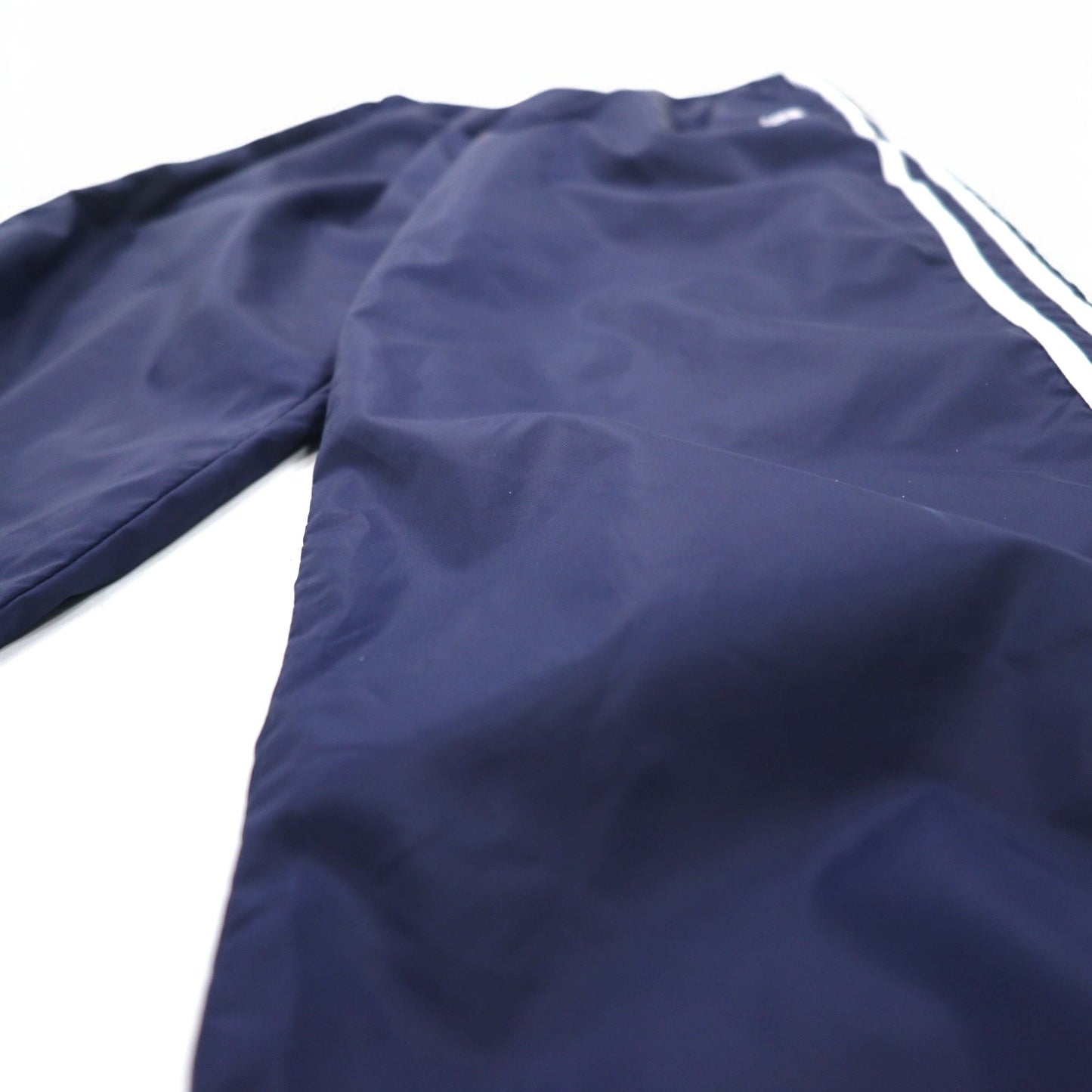 adidas 90年代 万国旗タグ ナイロン トラックパンツ ジャージ XL ネイビー 3ストライプ 裾ジップ スリット