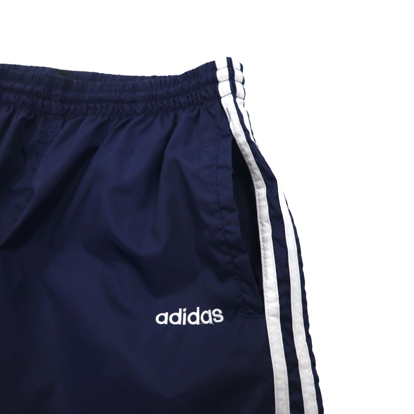 adidas 90年代 万国旗タグ ナイロン トラックパンツ ジャージ XL ネイビー 3ストライプ 裾ジップ スリット