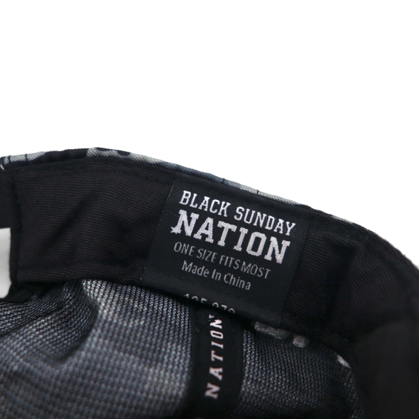 BLACK SUNDAY スナップバック ベースボールキャップ FREE ブラック カモフラ スカル プレート