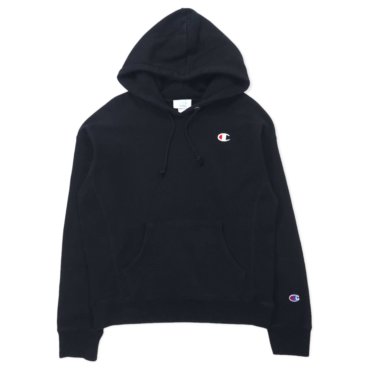 Champion リバースウィーブ プルオーバーパーカー XL ブラック コットン 青単タグ 復刻 ホンジュラス製