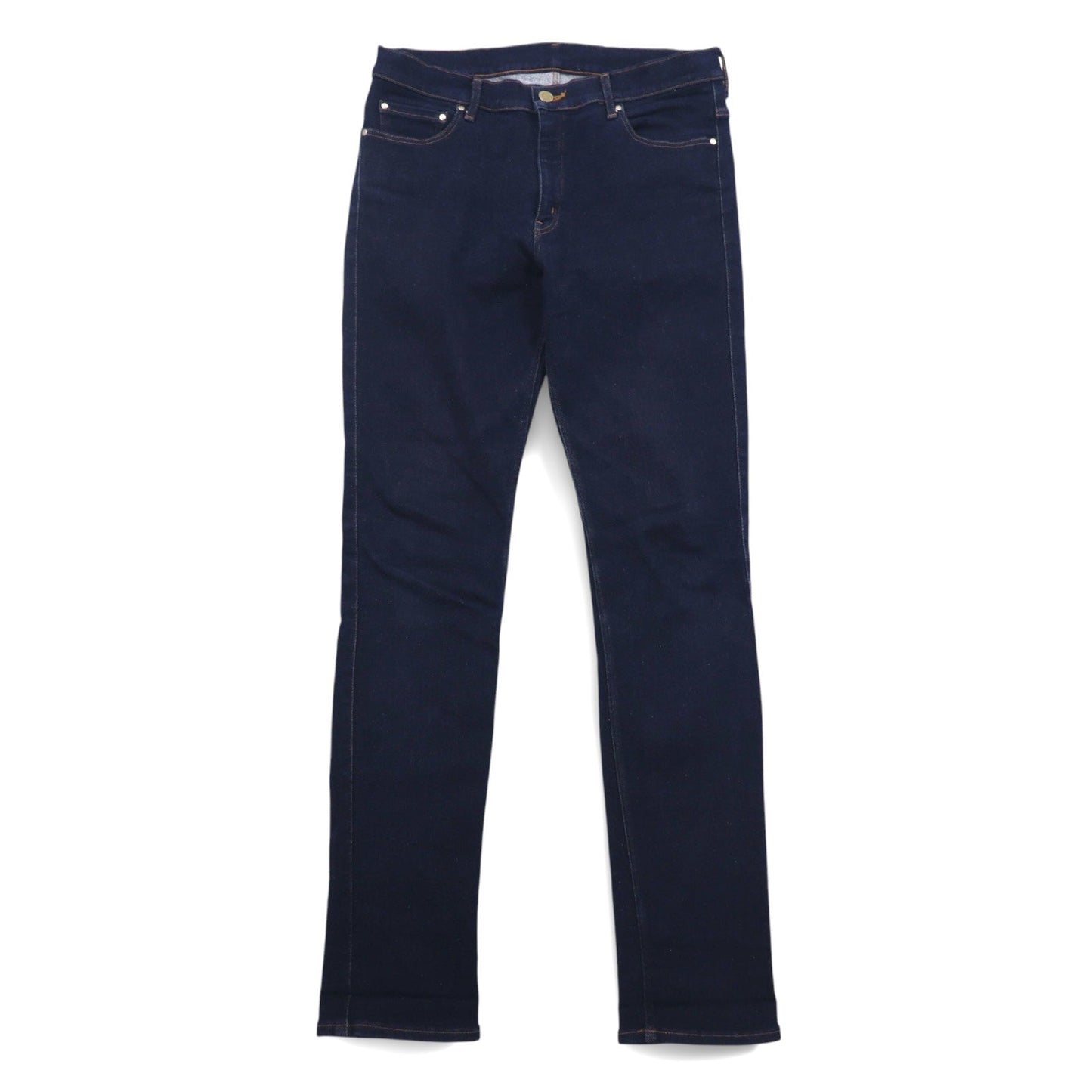 FRED PERRY スキニー デニムパンツ M インディゴ ブルー ストレッチ レザーパッチ F4456 日本製