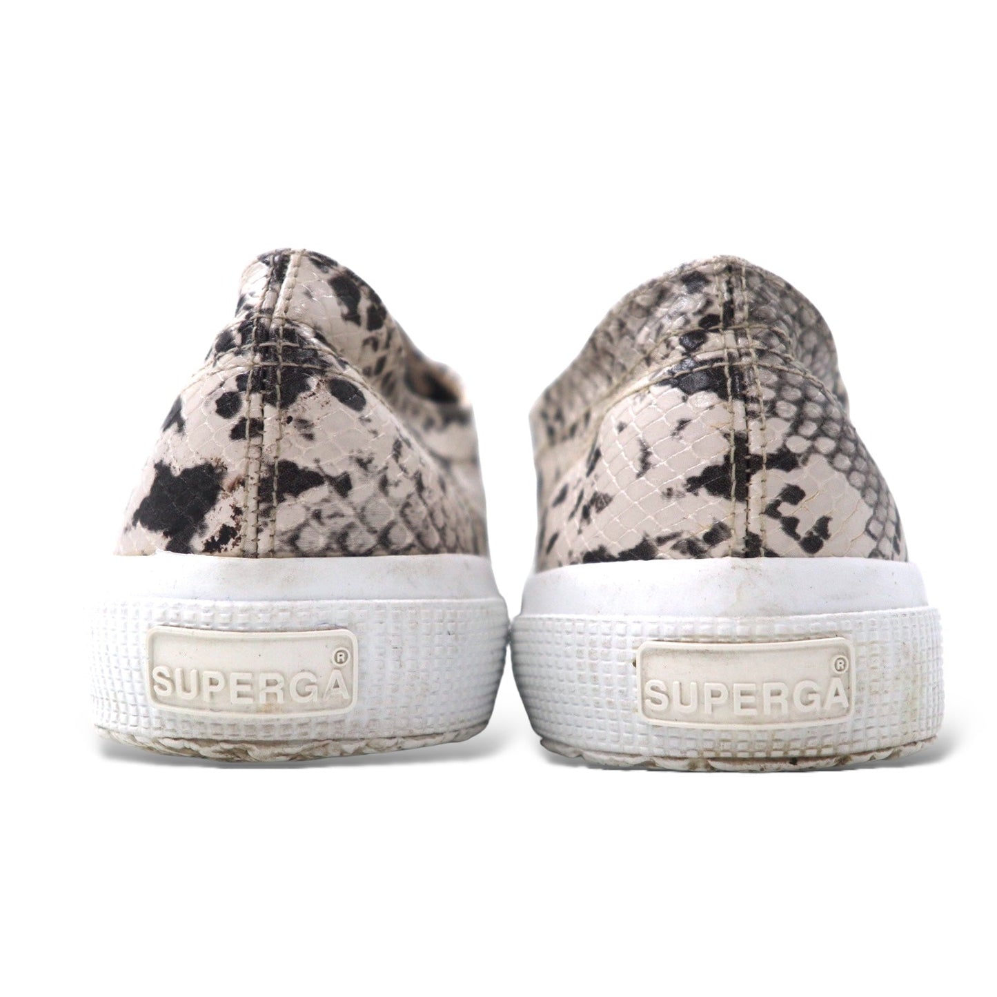 SUPERGA パイソン スニーカー 25cm ベージュ Snake Skin Embossed Sneakers S00FLH0