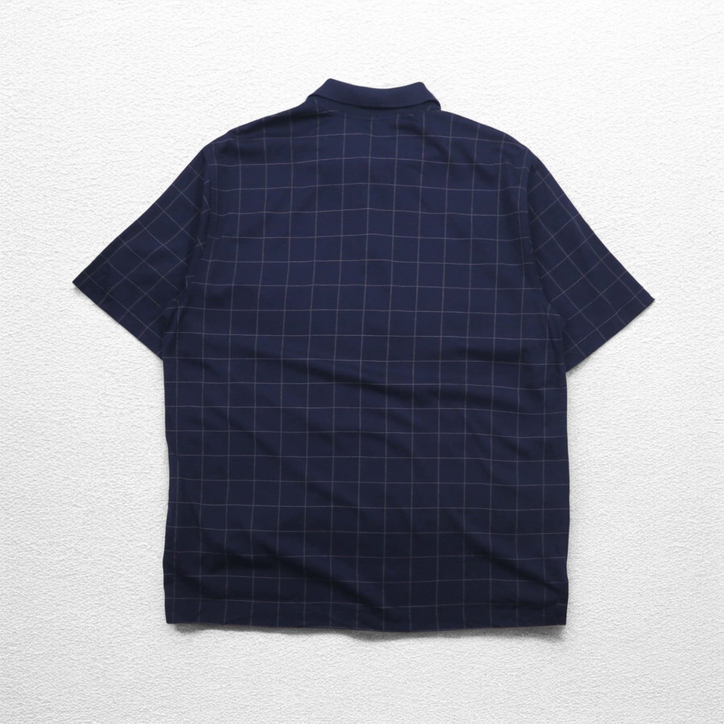Brooks Brothers パフォーマンス ニット ポロシャツ L ネイビー チェック DOUBLE MERCERIZED COTTON シルケット加工