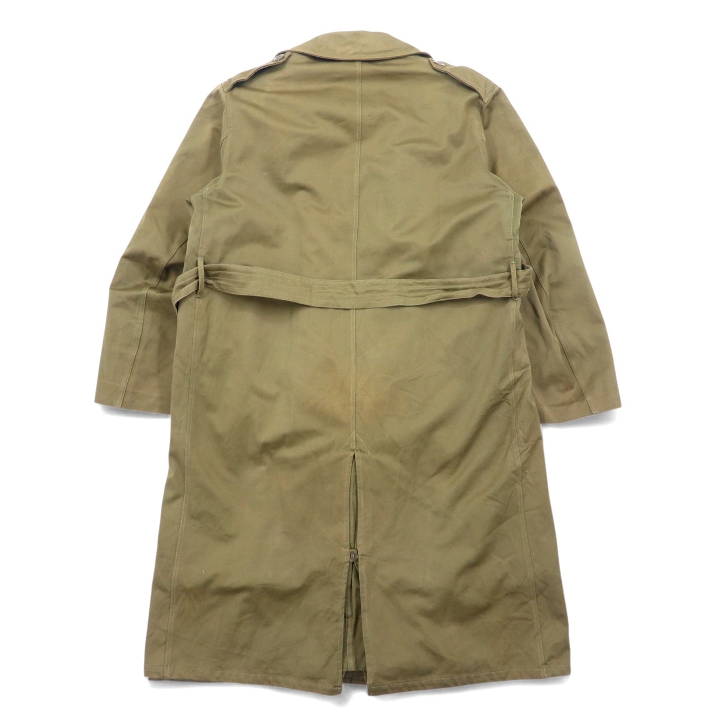 60s French Overcoat フランス製 60年代 ユーロヴィンテージ ミリタリー オーバーコート トレンチコート XL カーキ 樹脂ボタン PORTEZ IMPER FBA ライナー着脱式 Cantre LA PLUIE et Cantre LE FROID