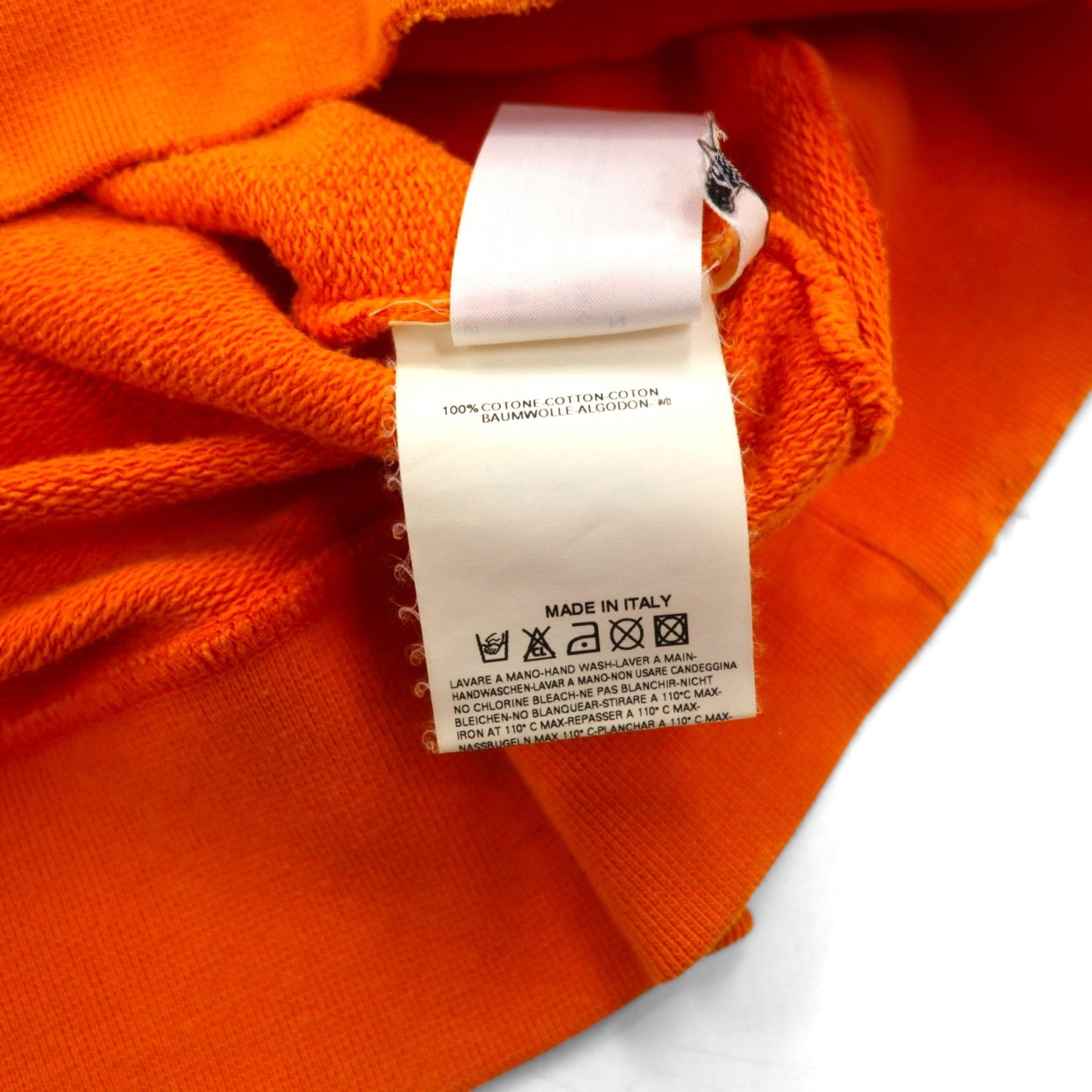 Dsquared2 ダメージ加工 プリント スウェット M オレンジ イタリア製