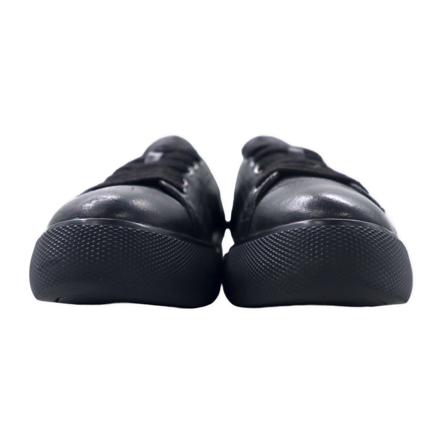 PRADA レザー レースアップ スニーカー 23.5cm ブラック ロゴ 3E 5581