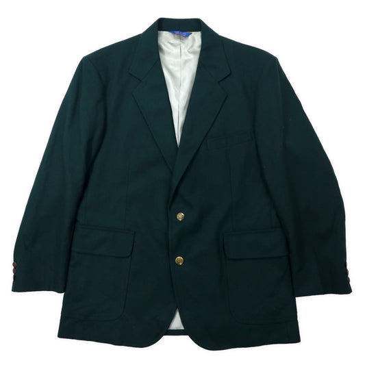 PENDLETON USA製 80年代 2B テーラードジャケット 42 グリーン ウール 飾りボタン