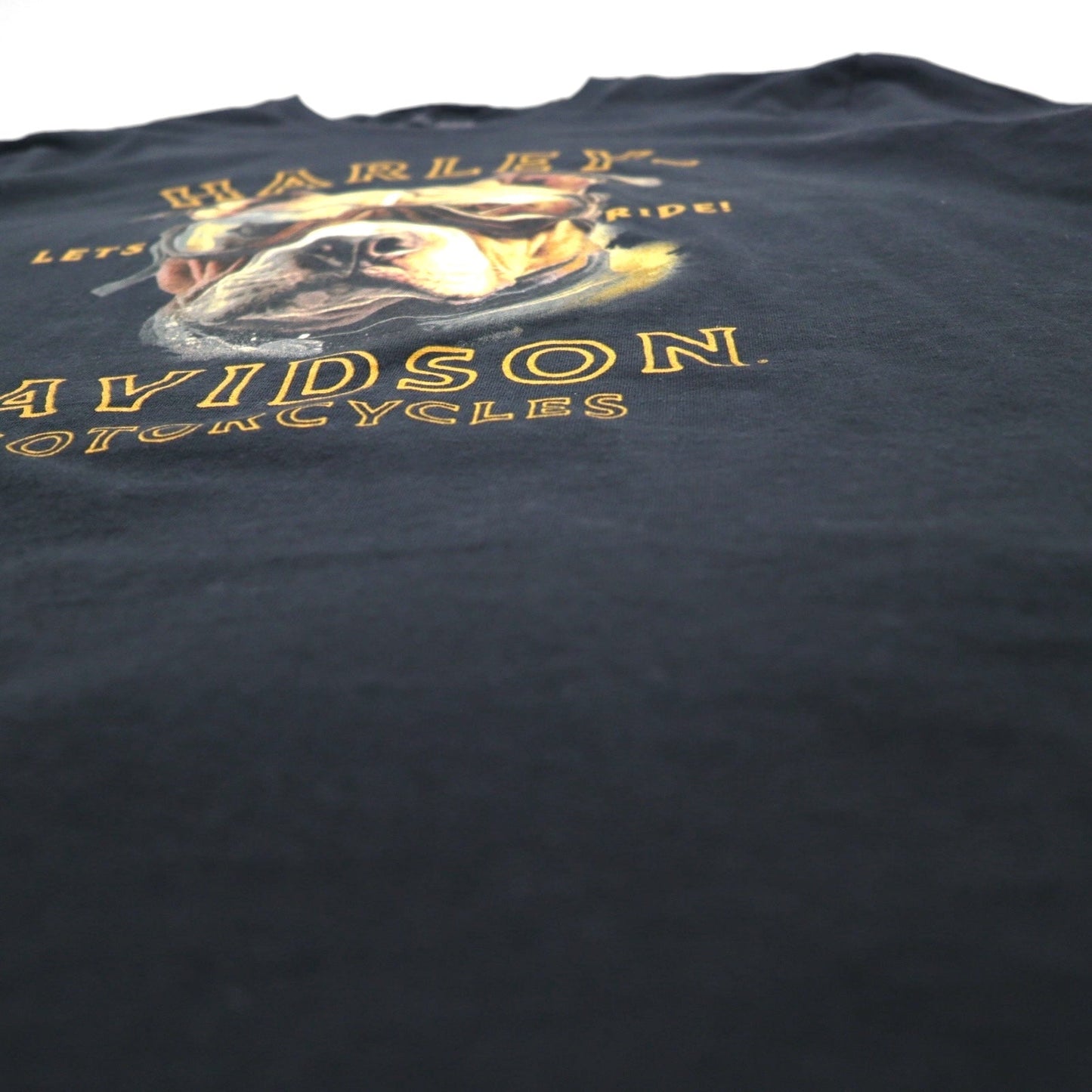 HARLEY DAVIDSON 両面プリント Tシャツ XL ブラック コットン 犬 EL PASO ホンジュラス製