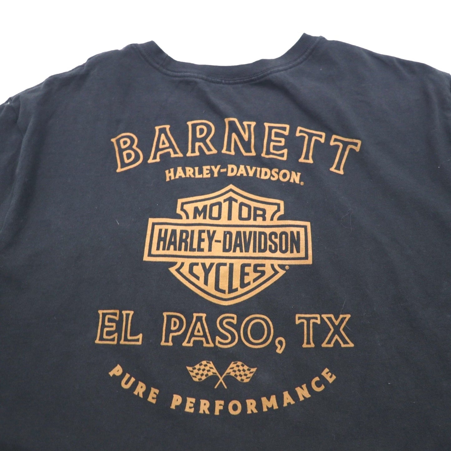 HARLEY DAVIDSON 両面プリント Tシャツ XL ブラック コットン 犬 EL PASO ホンジュラス製