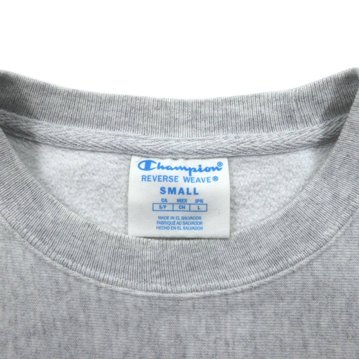 Champion リバースウィーブ REVERSE WEAVE スウェット L グレー カレッジ プリント CHICAGO アーチロゴ 青単タグ 復刻 エルサルバドル製